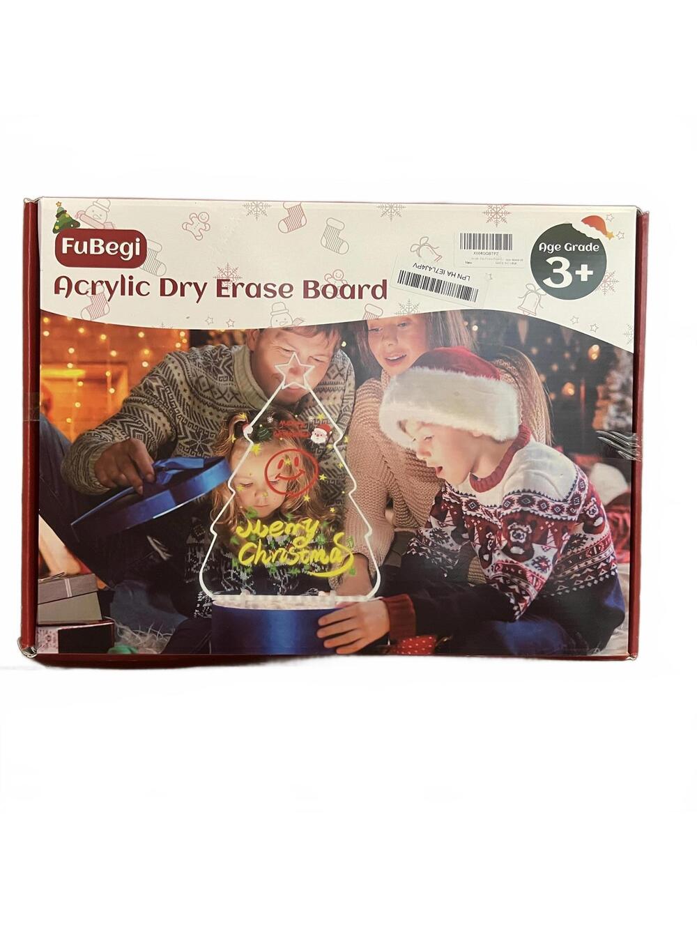 Acrylic Christmas Tree Light-Up Message Board for Kids